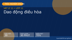 Trắc nghiệm Vật lý 11: Dao động điều hòa