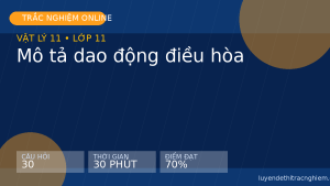Trắc nghiệm Vật lý 11: Mô tả dao động điều hòa