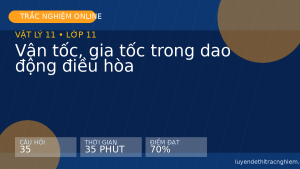 Trắc nghiệm Vật lý 11: Vận tốc, gia tốc trong dao động điều hòa