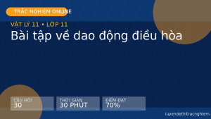Trắc nghiệm Vật lý 11: Bài tập về dao động điều hòa