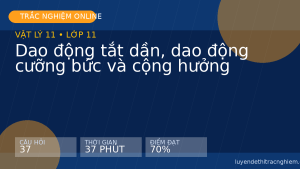 Trắc nghiệm Vật lý 11: Dao động tắt dần, dao động cưỡng bức và cộng hưởng