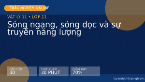 Trắc nghiệm Vật lý 11: Sóng ngang, sóng dọc và sự truyền năng lượng