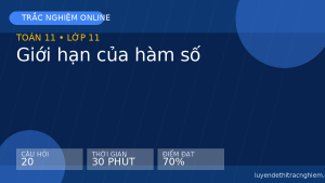 Trắc nghiệm Toán 11: Giới hạn của hàm số