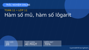 Trắc nghiệm Toán 11: Hàm số mũ, hàm số lôgarit