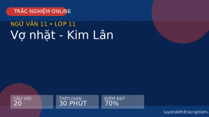 Trắc nghiệm Ngữ văn 11: Vợ nhặt - Kim Lân