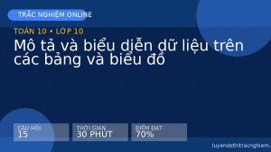 Trắc nghiệm Toán 10: Mô tả và biểu diễn dữ liệu trên các bảng và biểu đồ