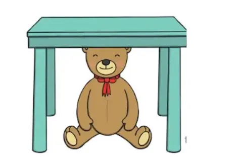 Hình minh họa câu 24 - Trắc nghiệm Toán 1 Bài 15: Vị trí, định hướng trong không gian