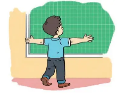 Hình minh họa câu 9 - Trắc nghiệm Toán 1 Bài 15: Vị trí, định hướng trong không gian