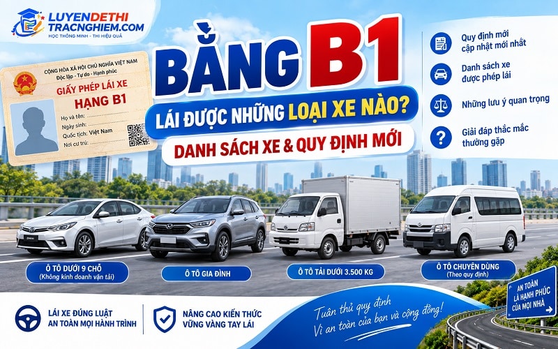 Bằng B1 Lái Được Những Loại Xe Nào